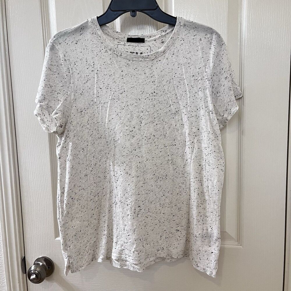 ATM Slub Jersey Schoolboy Crew Neck Short Sleeve Tee Speckled Women's Size Large